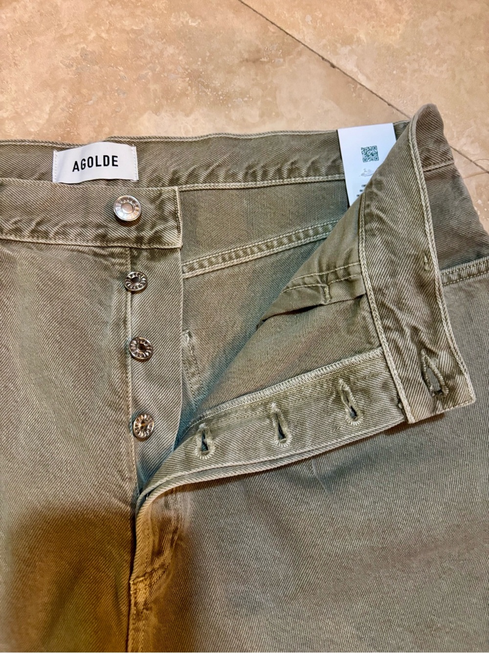 AGOLDE Natural Rhoda High-Rise Denim Shorts NWT 31 - Picture 9 of 11
